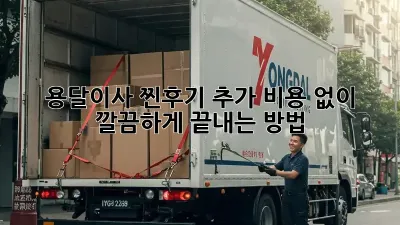용달이사 찐후기: 추가 비용 없이 깔끔하게 끝내는 방법 🚚💨